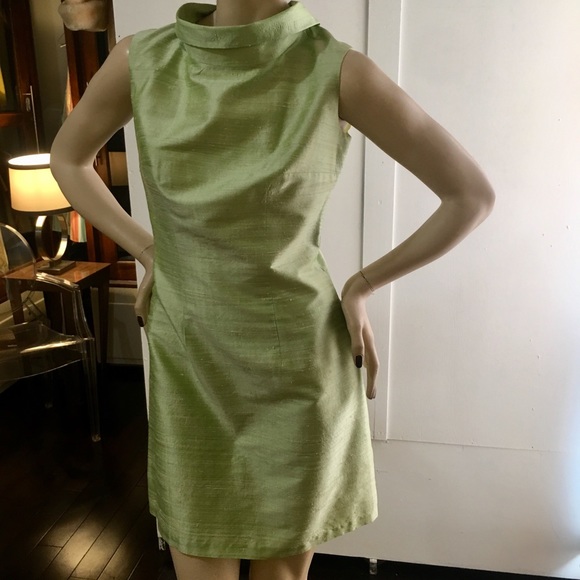 Vintage 90’s Jill Stuart for Bergdorf Goodan fabulous retro chic raw silk dress. - Picture 11 of 16